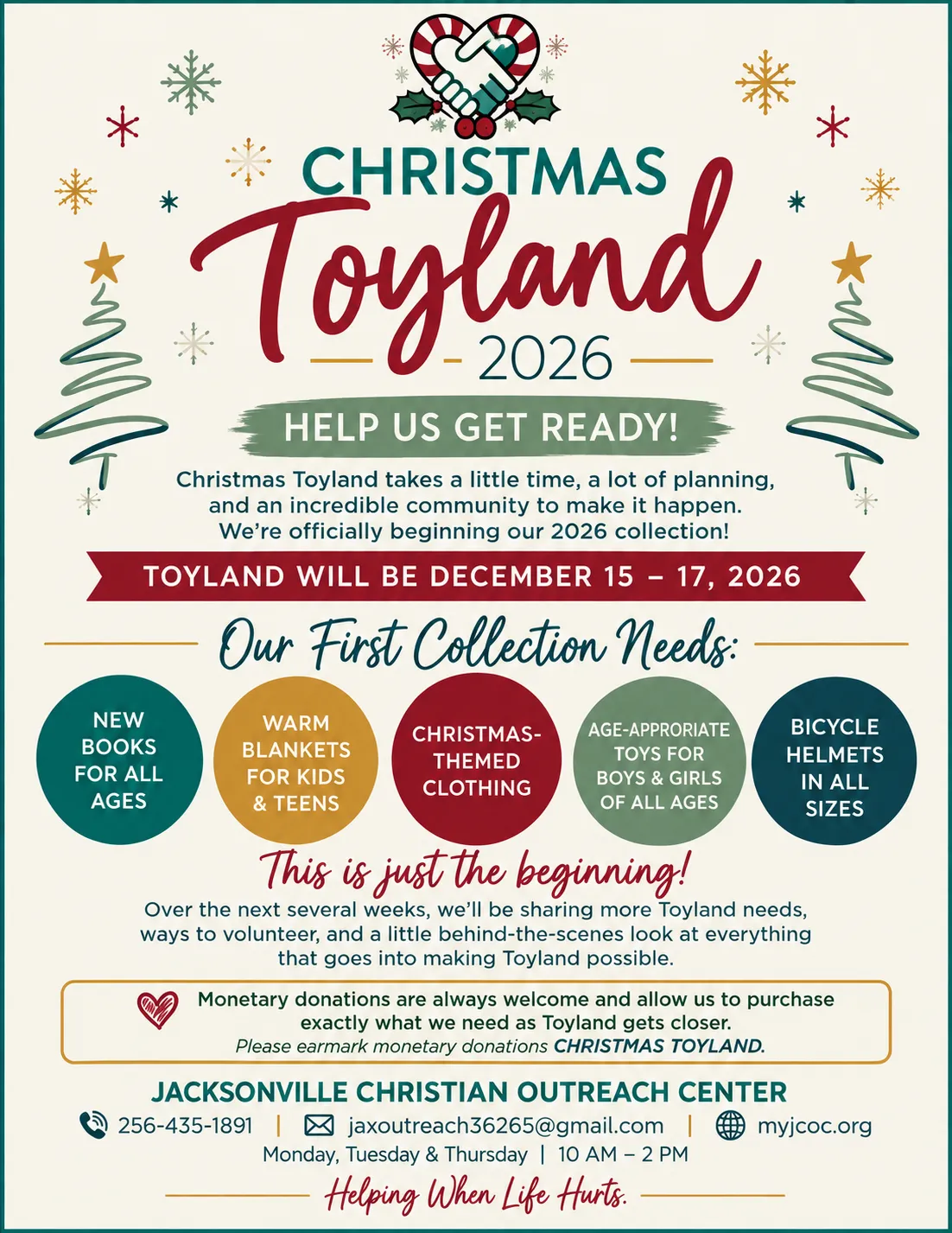 Christmas Toyland 2026 — Help Us Get Ready